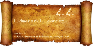 Ludmerszki Leander névjegykártya